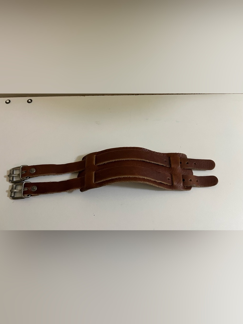 Brown Leather Wrist Cuff